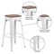 Flash Furniture Backless White Metal Barstool with Square Wood Seat, 30" High, PK4 4-CH-31320-30-WH-WD-GG - alternate 10