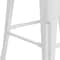 Flash Furniture Backless White Metal Barstool with Square Wood Seat, 30" High, PK4 4-CH-31320-30-WH-WD-GG - alternate 9