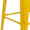Flash Furniture Backless Yellow Metal Barstool with Square Wood Seat, 30" High, PK4 4-CH-31320-30-YL-WD-GG - alternate 9