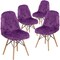 Flash Furniture Shaggy Dog Purple Accent Chair, PK4 4-DL-15-GG - alternate 4
