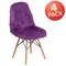 Flash Furniture Shaggy Dog Purple Accent Chair, PK4 4-DL-15-GG - alternate 1
