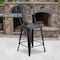 Flash Furniture Distressed Black Metal Stool, PK4 4-ET-3534-24-BK-GG - alternate 1