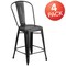 Flash Furniture Distressed Black Metal Stool, PK4 4-ET-3534-24-BK-GG - alternate 3