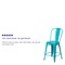 Flash Furniture Teal Metal Outdoor Stool, 24", PK4 4-ET-3534-24-CB-GG - alternate 5