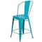 Flash Furniture Teal Metal Outdoor Stool, 24", PK4 4-ET-3534-24-CB-GG - alternate 6