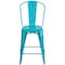 Flash Furniture Teal Metal Outdoor Stool, 24", PK4 4-ET-3534-24-CB-GG - alternate 8