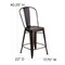 Flash Furniture Distressed Copper Metal Stool, PK4 4-ET-3534-24-COP-GG - alternate 2