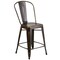 Flash Furniture Distressed Copper Metal Stool, PK4 4-ET-3534-24-COP-GG - alternate 3
