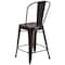 Flash Furniture Distressed Copper Metal Stool, PK4 4-ET-3534-24-COP-GG - alternate 6