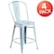 Flash Furniture Distressed Gn-Blue Metal Stool, PK4 4-ET-3534-24-DB-GG - alternate 2