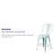 Flash Furniture Distressed Gn-Blue Metal Stool, PK4 4-ET-3534-24-DB-GG - alternate 4