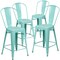 Flash Furniture Mint Metal Outdoor Stool, 24", PK4 4-ET-3534-24-MINT-GG - alternate 3