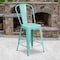 Flash Furniture Mint Metal Outdoor Stool, 24", PK4 4-ET-3534-24-MINT-GG - alternate 1