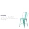 Flash Furniture Mint Metal Outdoor Stool, 24", PK4 4-ET-3534-24-MINT-GG - alternate 2