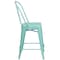 Flash Furniture Mint Metal Outdoor Stool, 24", PK4 4-ET-3534-24-MINT-GG - alternate 7