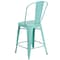 Flash Furniture Mint Metal Outdoor Stool, 24", PK4 4-ET-3534-24-MINT-GG - alternate 6