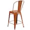 Flash Furniture Distressed Orange Metal Stool, PK4 4-ET-3534-24-OR-GG - alternate 4