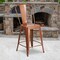 Flash Furniture Copper Metal Outdoor Stool, 24", PK4 4-ET-3534-24-POC-GG - alternate 1