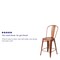 Flash Furniture Copper Metal Outdoor Stool, 24", PK4 4-ET-3534-24-POC-GG - alternate 2