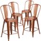 Flash Furniture Copper Metal Outdoor Stool, 24", PK4 4-ET-3534-24-POC-GG - alternate 3