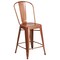 Flash Furniture Copper Metal Outdoor Stool, 24", PK4 4-ET-3534-24-POC-GG - alternate 7