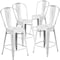 Flash Furniture Distressed White Metal Stool, PK4 4-ET-3534-24-WH-GG - alternate 7