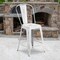 Flash Furniture Distressed White Metal Stool, PK4 4-ET-3534-24-WH-GG - alternate 1