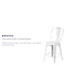 Flash Furniture Distressed White Metal Stool, PK4 4-ET-3534-24-WH-GG - alternate 5