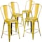 Flash Furniture Distressed Yellow Metal Stool, PK4 4-ET-3534-24-YL-GG - alternate 7