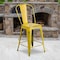 Flash Furniture Distressed Yellow Metal Stool, PK4 4-ET-3534-24-YL-GG - alternate 1