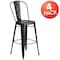 Flash Furniture Distressed Black Metal Stool, PK4 4-ET-3534-30-BK-GG - alternate 3
