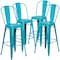 Flash Furniture Teal Metal Outdoor Stool, 30", PK4 4-ET-3534-30-CB-GG - alternate 4