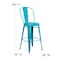 Flash Furniture Teal Metal Outdoor Stool, 30", PK4 4-ET-3534-30-CB-GG - alternate 8