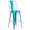 Flash Furniture Teal Metal Outdoor Stool, 30", PK4 4-ET-3534-30-CB-GG - alternate 6
