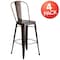 Flash Furniture Distressed Copper Metal Stool, PK4 4-ET-3534-30-COP-GG - alternate 2