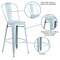 Flash Furniture Distressed Gn-Blue Metal Stool, PK4 4-ET-3534-30-DB-GG - alternate 10