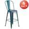 Flash Furniture Distressed Blue-TL Metal Stool, PK4 4-ET-3534-30-KB-GG - alternate 3