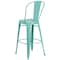 Flash Furniture Mint Green Metal Indoor-Outdoor Barstool with Back, 30" High, PK4 4-ET-3534-30-MINT-GG - alternate 10
