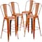 Flash Furniture Distressed Orange Metal Stool, PK4 4-ET-3534-30-OR-GG - alternate 2