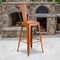 Flash Furniture Distressed Orange Metal Stool, PK4 4-ET-3534-30-OR-GG - alternate 1