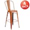 Flash Furniture Distressed Orange Metal Stool, PK4 4-ET-3534-30-OR-GG - alternate 8