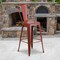 Flash Furniture Distressed Red Metal Stool, PK4 4-ET-3534-30-RD-GG - alternate 1