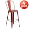 Flash Furniture Distressed Red Metal Stool, PK4 4-ET-3534-30-RD-GG - alternate 5