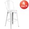 Flash Furniture Distressed White Metal Stool, PK4 4-ET-3534-30-WH-GG - alternate 4