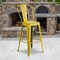 Flash Furniture Distressed Yellow Metal Stool, PK4 4-ET-3534-30-YL-GG - alternate 1