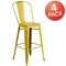 Flash Furniture Distressed Yellow Metal Stool, PK4 4-ET-3534-30-YL-GG - alternate 8