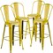 Flash Furniture Distressed Yellow Metal Stool, PK4 4-ET-3534-30-YL-GG - alternate 3