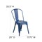 Flash Furniture Distressed Antique Blue Metal Indoor-Outdoor Stackable Chair, PK4 4-ET-3534-AB-GG - alternate 6