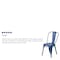 Flash Furniture Distressed Antique Blue Metal Indoor-Outdoor Stackable Chair, PK4 4-ET-3534-AB-GG - alternate 4