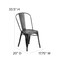 Flash Furniture Distressed Black Metal Indoor-Outdoor Stackable Chair, PK4 4-ET-3534-BK-GG - alternate 6